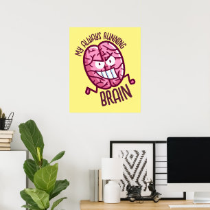 Poster Personalizável Meu cérebro sempre em funcionamento