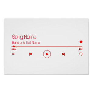 Pôster Personalizável Sua Música Favorita