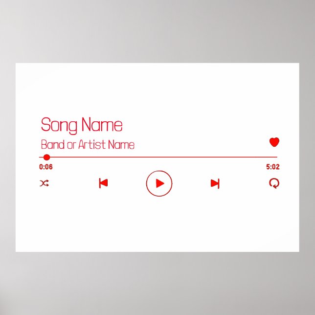 Poster Personalizável Sua Música Favorita (Frente)