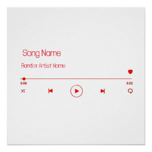 Pôster Personalizável Sua Música Favorita