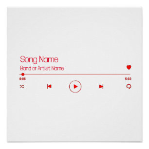 Pôster Personalizável Sua Música Favorita