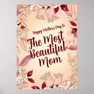 Poster Personalize a mãe mais bonita