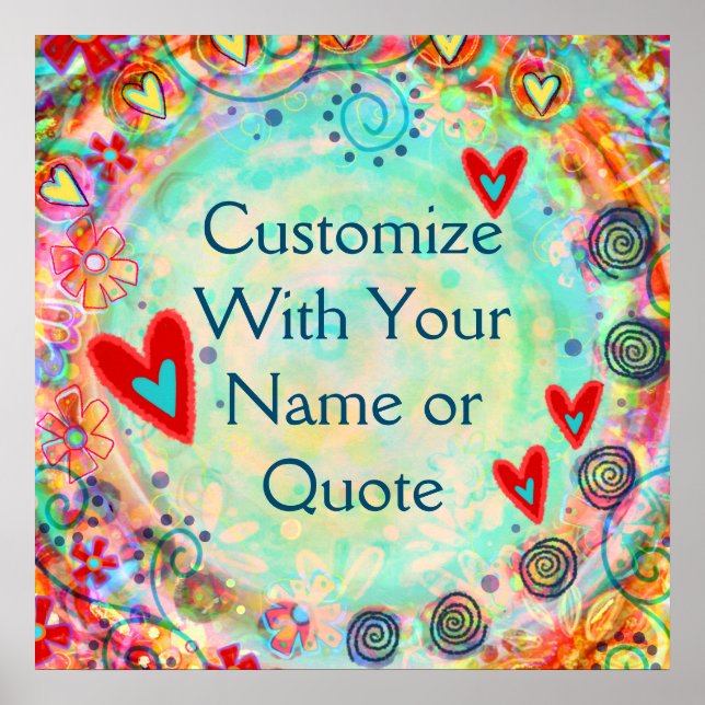 Poster Personalize a sua própria inspirividade Bonito (Frente)