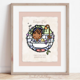 Poster Personalize! Escuridão Rapariga Escura Bath Art