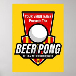 Poster Personalize Este Logo de Beer Pong