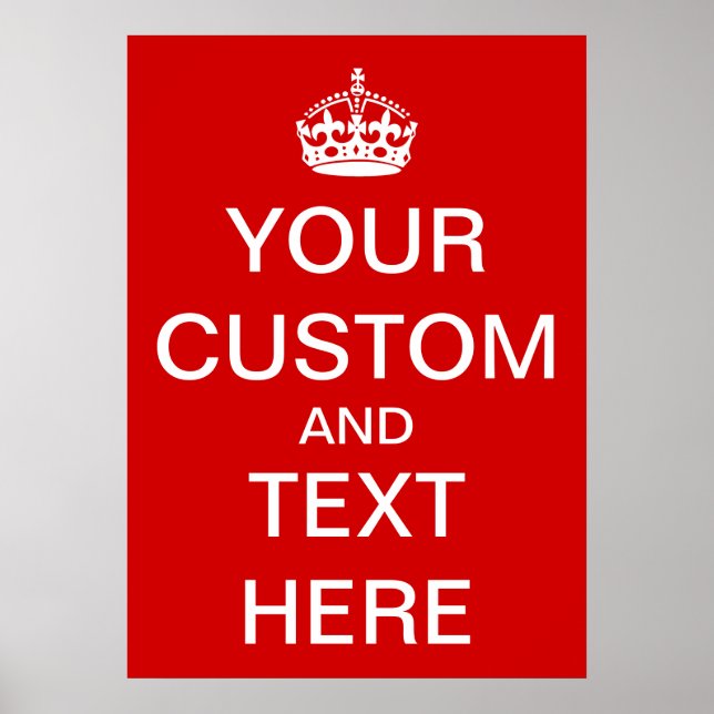 Pôster Personalize Mantenha a Calma e Continue (Frente)