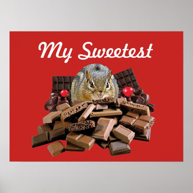 Pôster Personalize o chipset de chocolate mais doce (Frente)