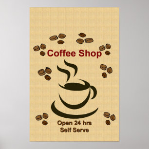 Pôster Personalize-o ou personalize- - cafetaria