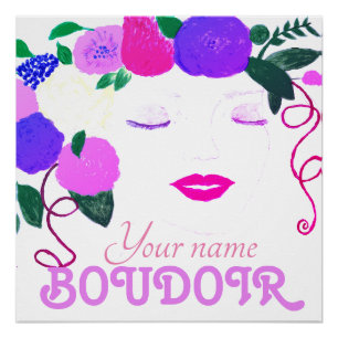 Pôster Personalize o quarto da garota Poster brilhante