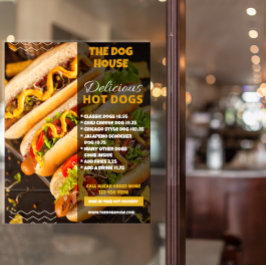 Poster Personalize o restaurante Delicioso Hotdog Frente 