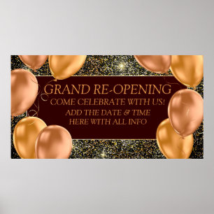 Poster Personalize Reabertura de Grand Opening Negócios P
