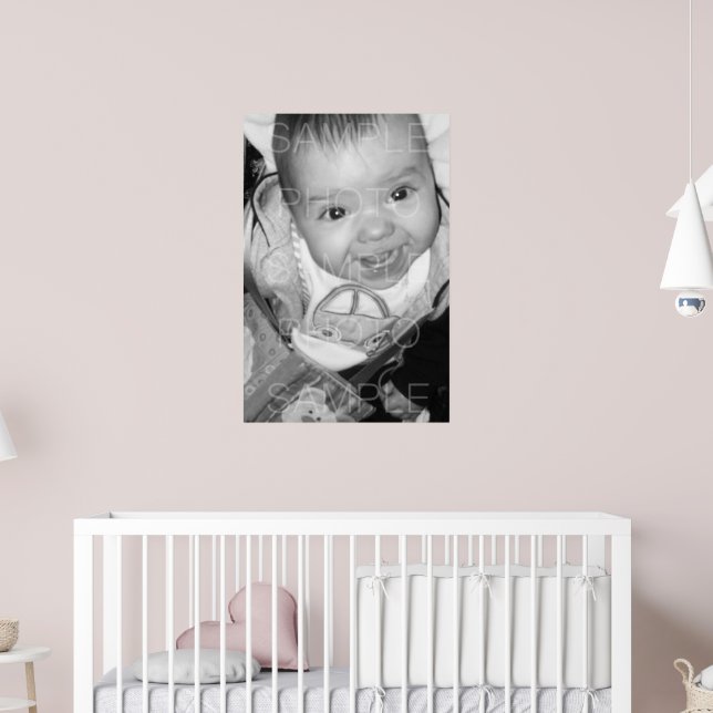 Poster Personalize sua foto preta e branca (Berçário 2)