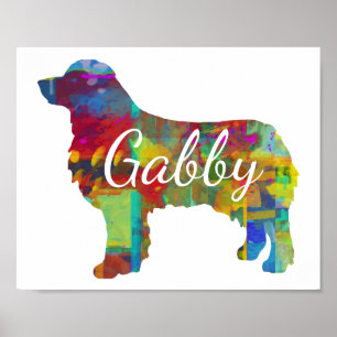 Poster Personalized Australian Shepherd / Aussie Art