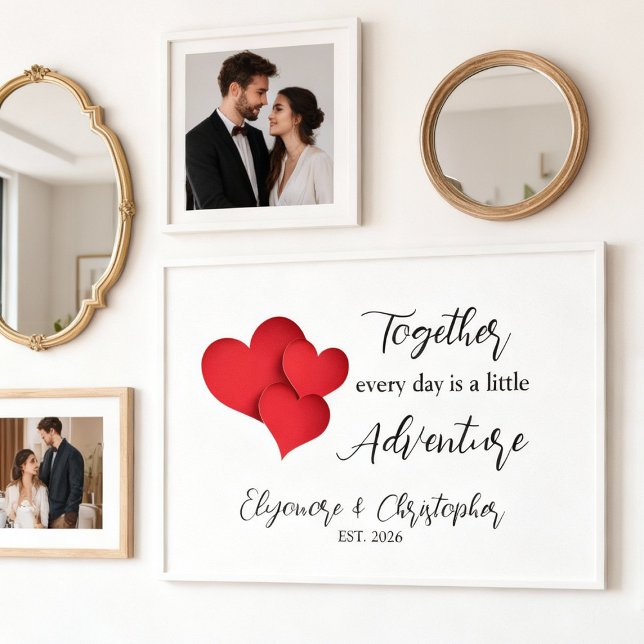 Poster Personalized Date Together Every Day Adventure (Criador carregado)