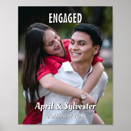 Poster Personalized Engagement Photo 