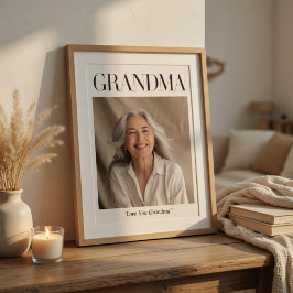 Poster Personalized Grandma Photo | Love You Grandma