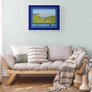 Pôster Personalized Happy Retirement Gifts for Mom Blue