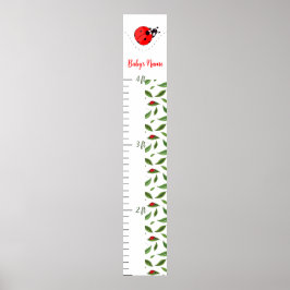 Poster Personalized Ladybug Baby Growth Chart