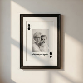 Poster Personalized Nana Photo Ace of Spades Custom