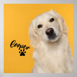 Poster Personalized Pet  Photo Dog Lover with Photo
