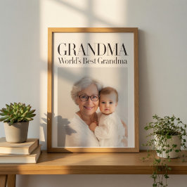 Poster Personalized Photo Gift | World's Best Grandma