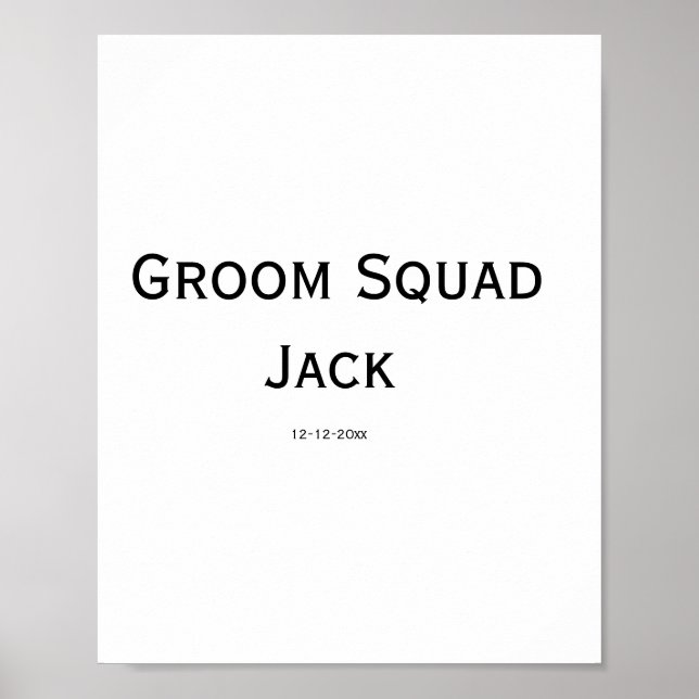 Poster personalized simple monogram add your name wedding (Frente)