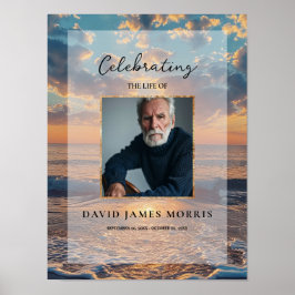 Poster Personalized Sunset Funeral Welcome Sign