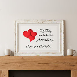 Poster Personalized Together Every Day Adventure Quote