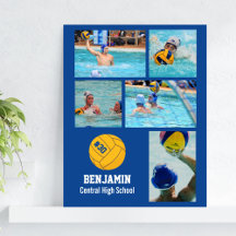 Personalized Water Polo Photo Collage Team Name # 