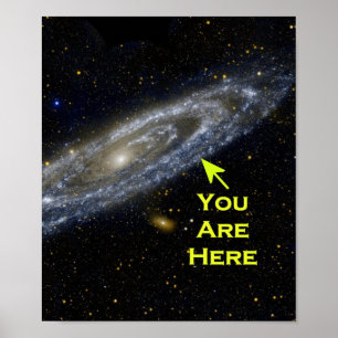 Poster Perspectiva galáctica. Você está aqui no univer