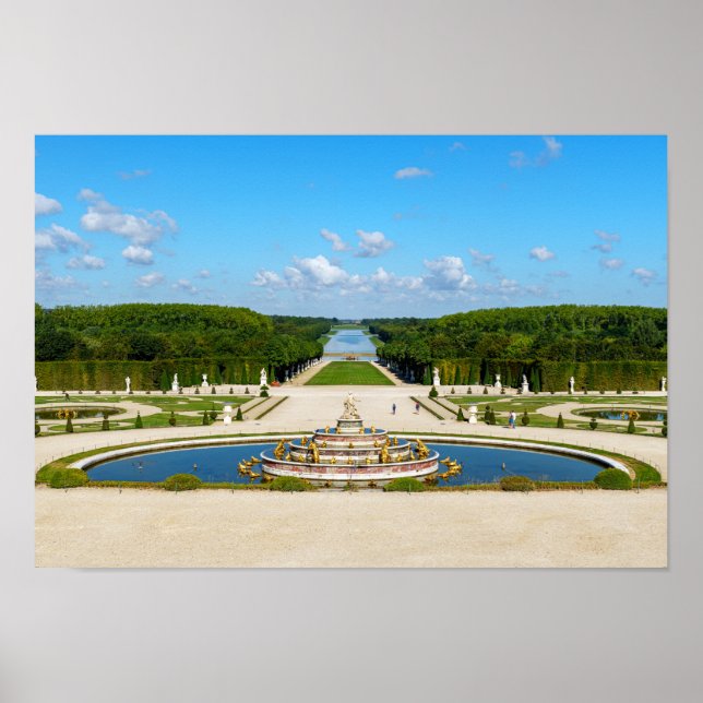 Poster Perspectiva Latona-Fonte e Grande, Versalhes (Frente)