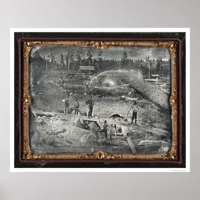 Poster Perto de Nevada City, 1852 por Joseph Blaney Stark (Frente)