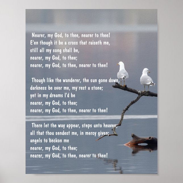 Poster Perto do meu Deus para a Igreja Cristã Hymn (Frente)