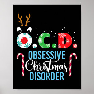 Poster Perturbação Obsessiva de Natal! Reindeer Antlers G