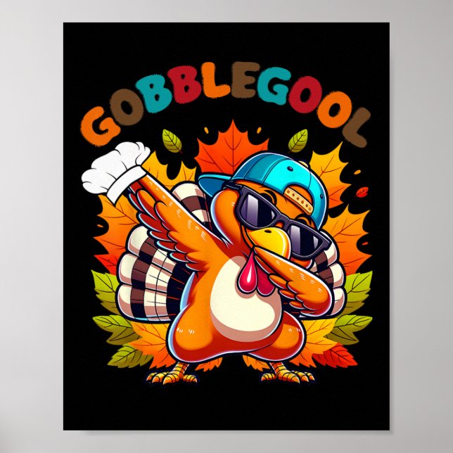 Poster Peru de Gobblegool Dia de Ação de Graças Dança Dab (Frente)