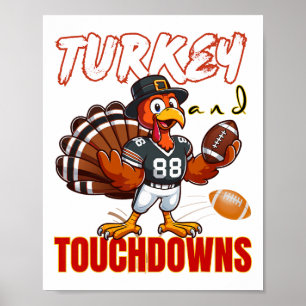 Poster Peru do Dia de Ação de Graças e Touchdowns Camisa 