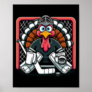 Poster Peru do Dia de Ação de Graças Goleiro de Hóquei no