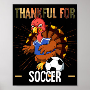 Poster Peru do Dia de Ação de Graças Grato Pelo Futebol 