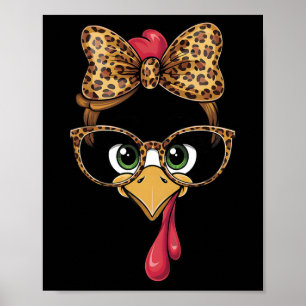 Poster Peru do Dia de Ação de Graças Rosto de Leopardo pa