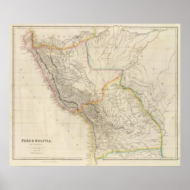 Pôster Peru e Bolívia (Frente)