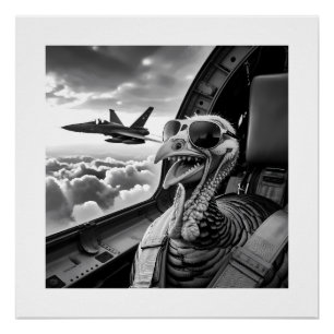 Pôster Peru Engraçado Selfie Preto e Branco