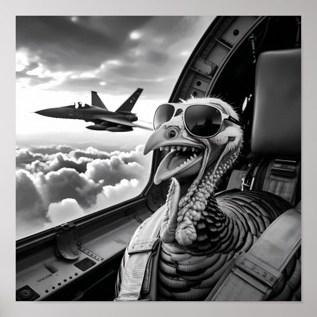 Poster Peru Engraçado Selfie Preto e Branco (Frente)