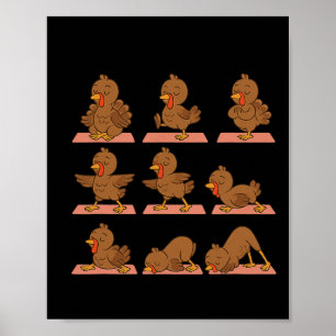 Poster Peru fazendo ioga vegano kawaii zen meditação