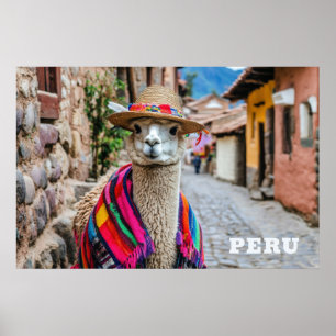 Poster Peru Llama