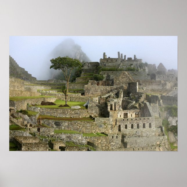 Pôster Peru, Machu Picchu. A antiga cidadela de (Frente)