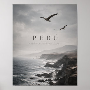 Poster Perú Paracas Moody Viagem Costeira