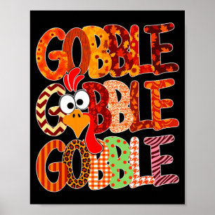Poster Peru Peru Peru Funny Turkey Dia de Ação de Graças