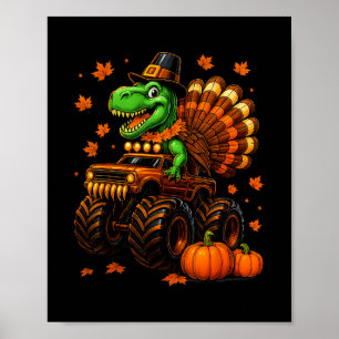 Poster Peru Trex Caminhão Monstro Dinossauro Outono Dia d