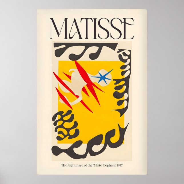 Poster Pesadelo de Matisse do Elefante Branco947 (Frente)