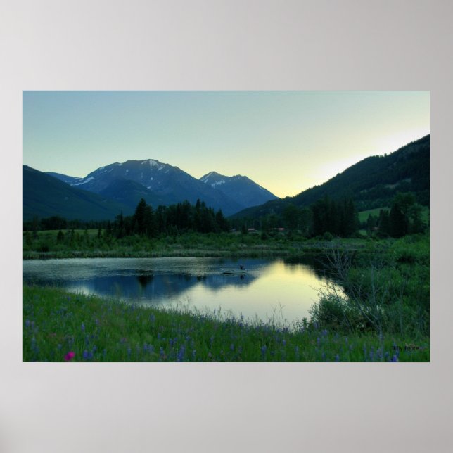 Poster Pesca ao pôr do sol (Frente)